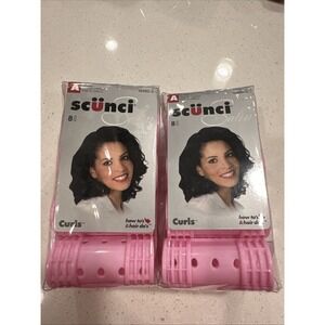 2-NOS 2001 VTG Scunci Salon All Hair Magnetic Rollers‎ Curlers Pack Of 8 #18480A